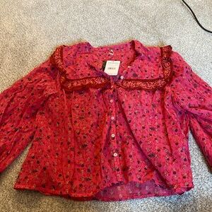 Free people fuchsia top